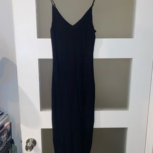 Express Ribbed Sheer MIDI Tank Dress